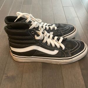 Leather high top vans